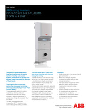Load image into Gallery viewer, Page 1 of datasheet for ABB 3600W Inverter, PVI-3.6-OUTD-S-US-A