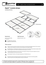 Load image into Gallery viewer, Page 1 of mounting instructions for Schletter End Clamp, Rapid2+, 40mm, Grounding