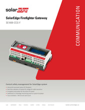 Load image into Gallery viewer, Page 1 of datasheet for SolarEdge Firefighter Gateway (SE1000-CCG-F)