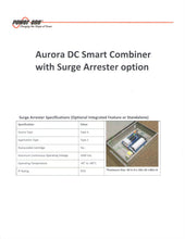 Load image into Gallery viewer, Power One Aurora DC Smart Combiner with Surge Arrester Option
