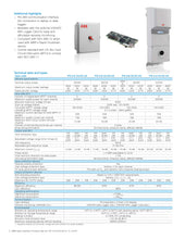 Load image into Gallery viewer, Page 2 of datasheet for ABB 3600W Inverter, PVI-3.6-OUTD-S-US-A
