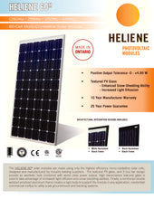 Load image into Gallery viewer, Page 1 of datasheet for Heliene Solar Panel (Module), 250Wp, 60 cell
