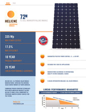 Load image into Gallery viewer, Page 1 of datasheet for Heliene Solar Panel (Module), 335Wp, 72 cell
