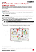 Load image into Gallery viewer, Page 1 of datasheet of SolarEdge Rapid Shutdown Kit
